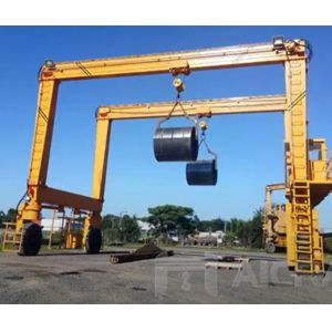 10-1000ton Rtg Rubber Tyred Gantry Cranes 21m Lifting Height