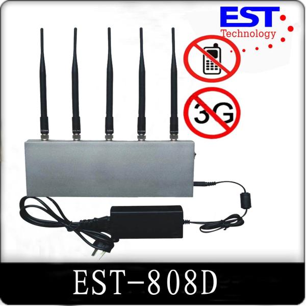 EST-808D GSM Mobile Phone Signal Jammer 33dbm ( 5 Antenna ) , 930 - 960MHz