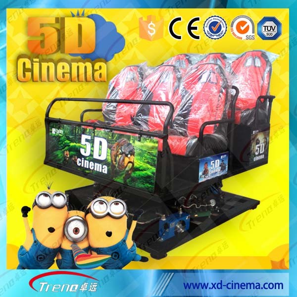 5D interactive cinema Snow Virtual Reality 5D Cinema Equipment With Hydraulic / Electric Platform