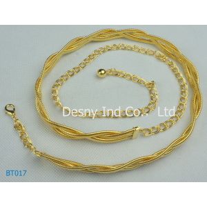 Women's Charming Copper Alloy Jewelry Slim Skinny Waist Belt for Party