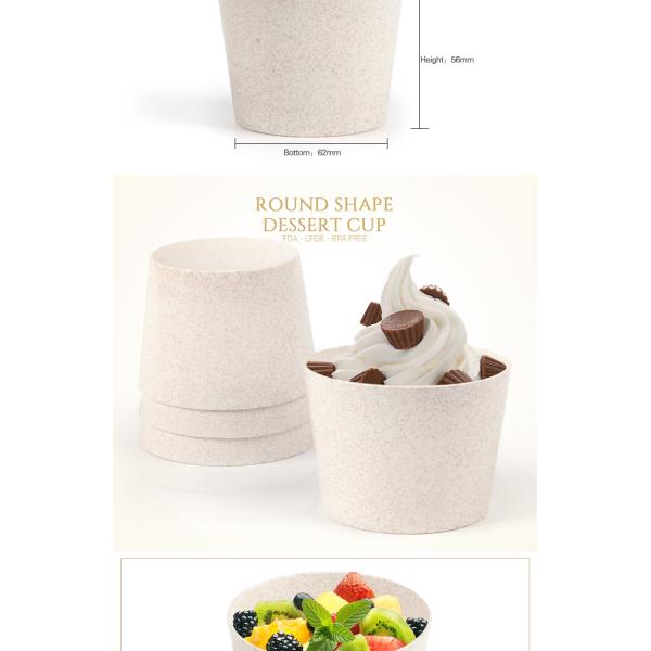 Wholesale disposable plastic cup mousse cake with food grade biodegradable material