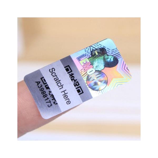 Matte Lamination Tamper Evident Security Labels , Transparent Holographic