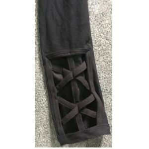 Stockpapa Black Yoga Athletic Wear Ladies Yoga Jeggings 10% Spandex