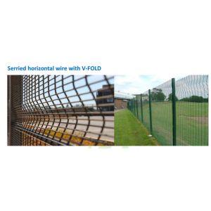 Serried Vertical Wire With V Fold