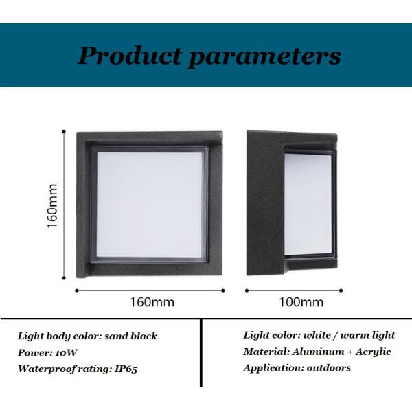 12W LED Wall Light Waterproof IP66 Porch Light Modern LED Wall Lamp(WH-HR-25)