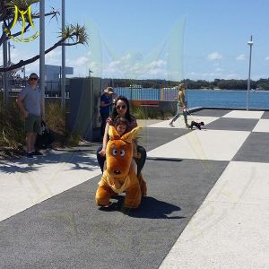 Hansel outdoor park hot coin operated walking stuffed animals riding