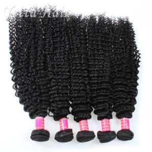 Long Lasting Grade Peruvian Hair Kinky Curly Weave With Tangle Free
