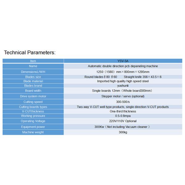 V Cut 300KW Bidirectional PCB Separator Equipment