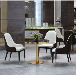 88 CM 6 Seater Fabric Dining Chairs Lined