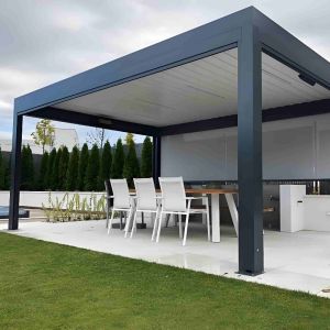 Elegant Metal Roof Gazebo Modern Design Meets Storm-Resilience