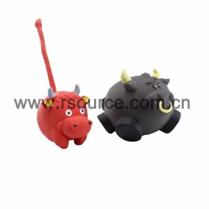 Latex Squeaky Toy Red Cow
