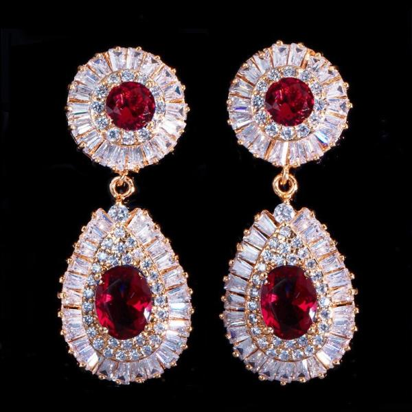 Women's WaterDrop Earrings, CZ Earrings For Bride Jewelry Parties Wedding Jewelry Earrings Necklace jewelry set