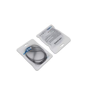 Matte plastic zipper bag foil charger/USB/phone case bag