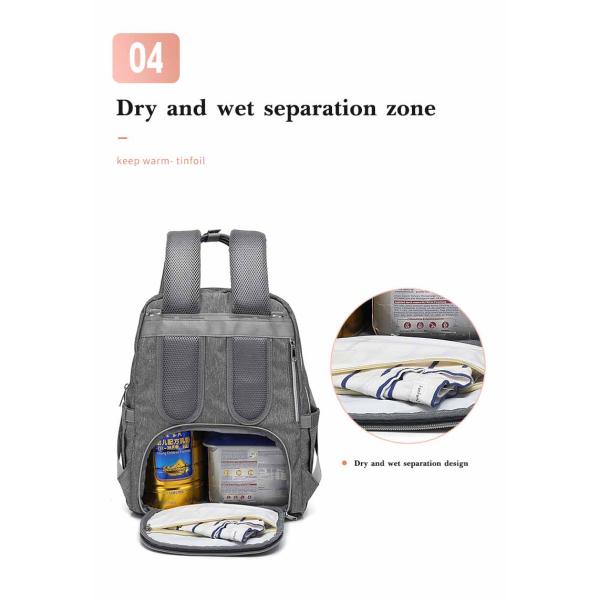 Large Capacity Mom Baby Bag Multi-function Waterproof Outdoor Travel Diaper Bag With USB Charging For Baby Care