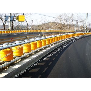 China Korea ETI KSI Type Bend Safety Roller Barriers , Metal Beam Crash Barrier on sale