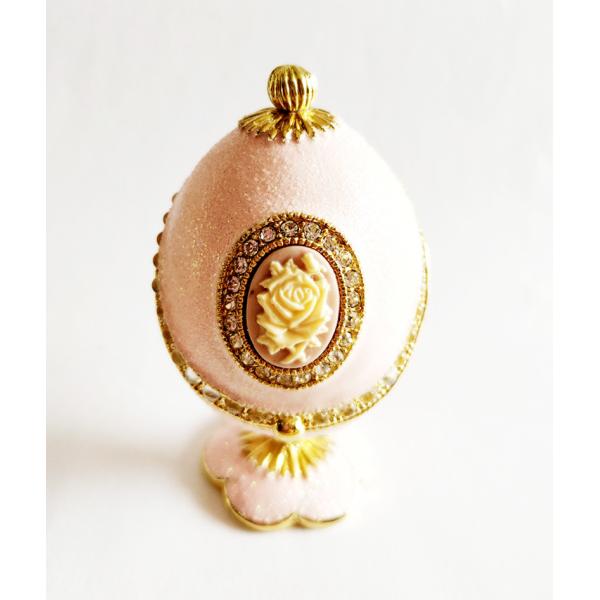 Luxury RoseFaberge Easter Eggs Jewelry Box Russian Royal Case Metal Faberge Egg Faberge Egg Jewerly Trinke t Box