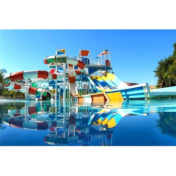 Hot Dipped Galvanized Steel Water Park Slide Anti Rust For Children
