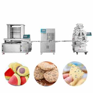 SUS Cookie Encrusting Machine PLC Biscuit Manufacturing Equipment