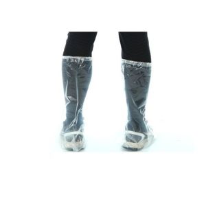Transparent Slip Resistant Disposable Shoe Covers With Elastic Cuff