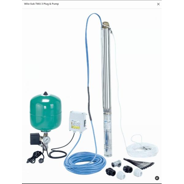 Automatic Submersible Bore Pump Borehole Booster Pump Wilo-Sub TWU 3