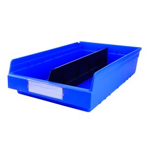 Office Eco-Friendly Plastic Bin for Semi-Open Front Storage of Durable Small Parts