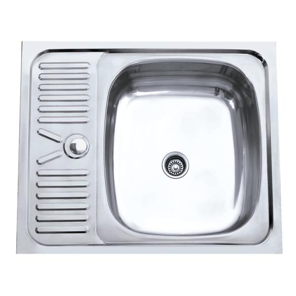 Buy 0.6mm 0.8mm Single Bowl Sink With Drainboard at wholesale prices