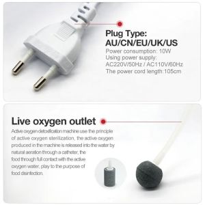 Homefish Glass Panel Portable Fruit Vegetable Sterilizing Intelligent Multifunct