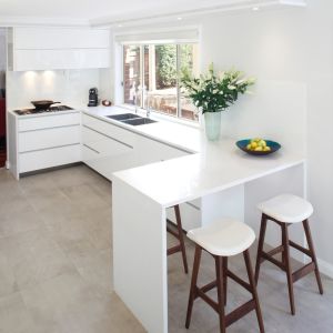 Modern Prefab Kitchen High Gloss Lacquer Cabinets Luxury Flat Panel White