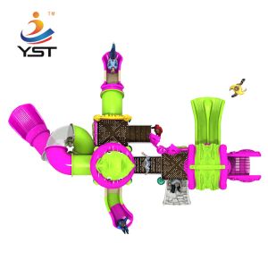 Naughty Fort Playground Equipment Slides , Commercial Playground Slides