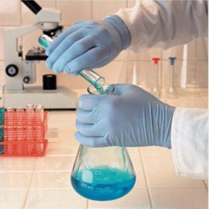 China Blue Disposable Nitrile Powder Free Gloves 3mil Soft Nitrile Examination Gloves on sale