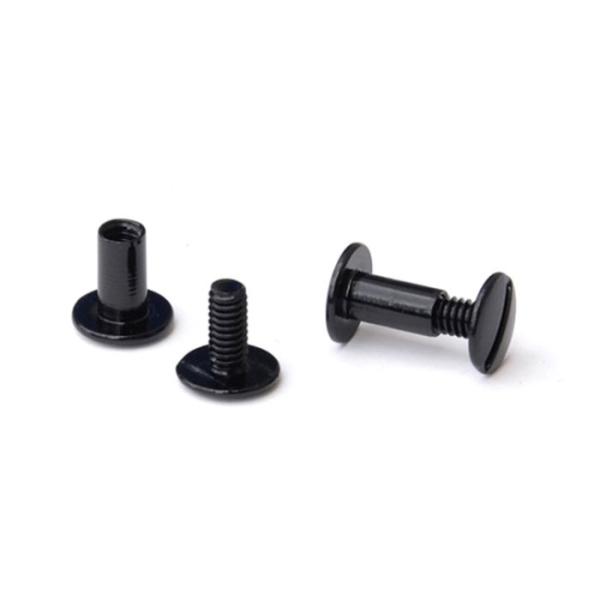 Buy Book Binding Post 6mm Chicago Screws Black Oxide Stainless Steel Set at wholesale prices
