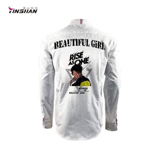 Polyester Custom Teamwear Printed Cycling Long-sleeved Shirts in White
