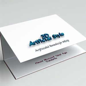 Artificial Style 3D Greeting Card with Customized Logo Design