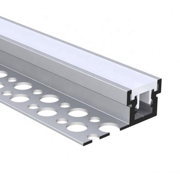 Buy 35mm Aluminum Plasterboard LED Profile Silver Color With Diffuser at wholesale prices