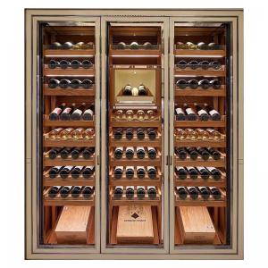 China Stainless Steel Wine Cabinet With Glass Door Luxury Freestanding Wine Rack Cabinet on sale