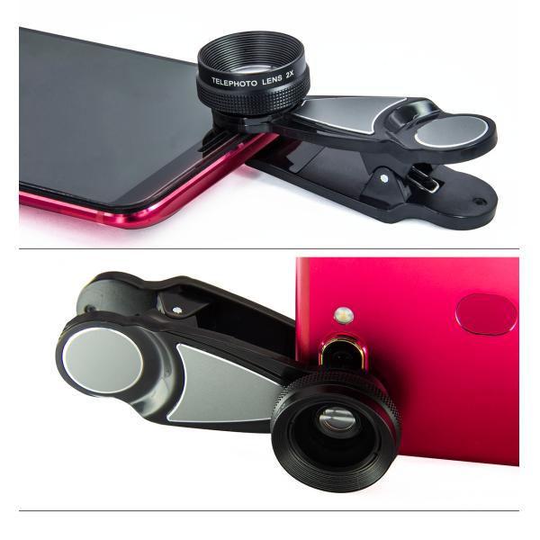 Aluminum Alloy Anamorphic Camera Lens , 5 In 1 Anamorphic Cine Lens Wide Angle Kit With Clip