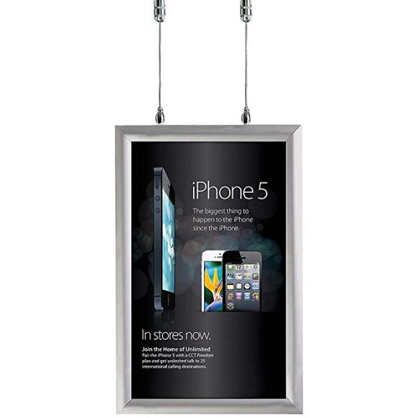 A3 Size Double Sided LED Light Box Snap Frame Aluminum Finish Poster Frame Displays