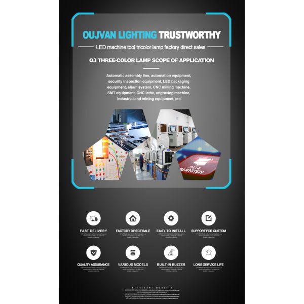 CNC Machine Signal Tower Lamp 3 Color Indicator Warning Alarm Tower Light