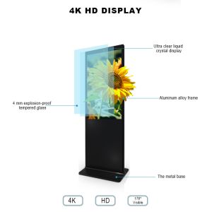 2K 10.1-98 Inch High Brightness QR Code CMS Customer Touchscreen Retail Store