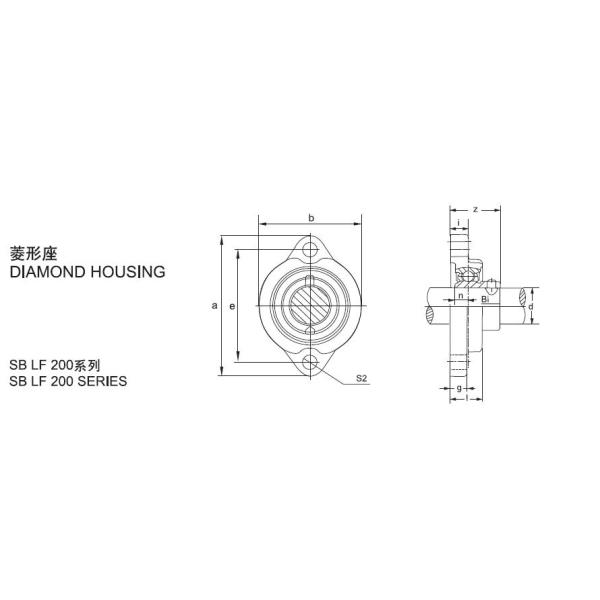 Custom Cast Iron Pillow Block Bearing For Chemical Machinery SBLF205-16