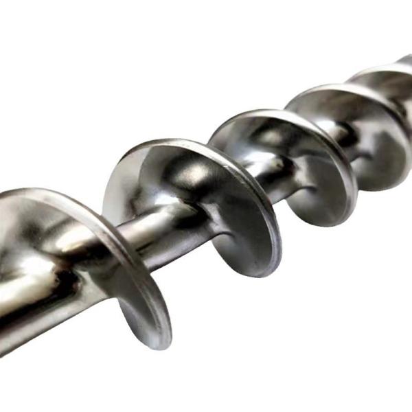 45 Deg Inclination Angle Shaftless Auger Screw Conveyor For Poor Fluidity Materials