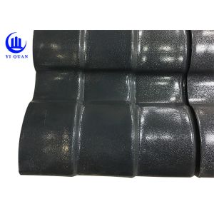 Bamboo Resin ASA Cotaed Plastic Corrugated Roofing Sheets / Plastic Roof Panels