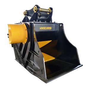 Rock Crush Excavator Attachments Concrete Crusher Bucket 20 Ton