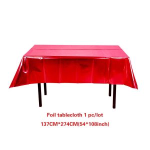 Oil Proof Metallic Sparkling Tablecloth 137x274cm For Dining Table