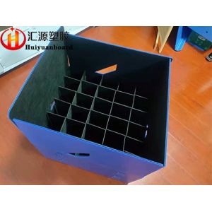Foldable PP Corrugated Plastic Dividers , Reusable Corrugated Plastic Boxes