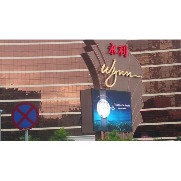 Wall Mounted IP65 Led Advertising Billboard , 1/4 scan Full Color Led Signs