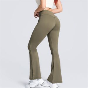 Low Rise Flare Leg Yoga Pants Custom Logo