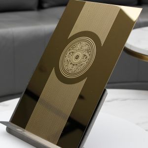 Etched Elevator Door Stainless Steel Sheet 3048mm Length Customized Patterned