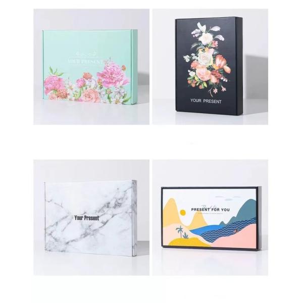 Eco Skincare Beauty Cloth Corrugated Paper Box Matte Colored Corrugated Mailing Boxes