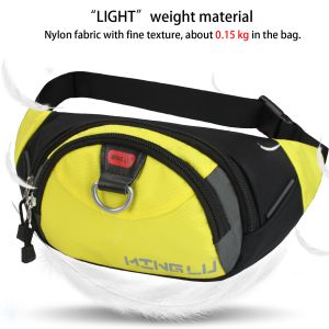 MingLu Nylon Sports Waterproof Waist Bag Running Waist Pack Wear Resistance